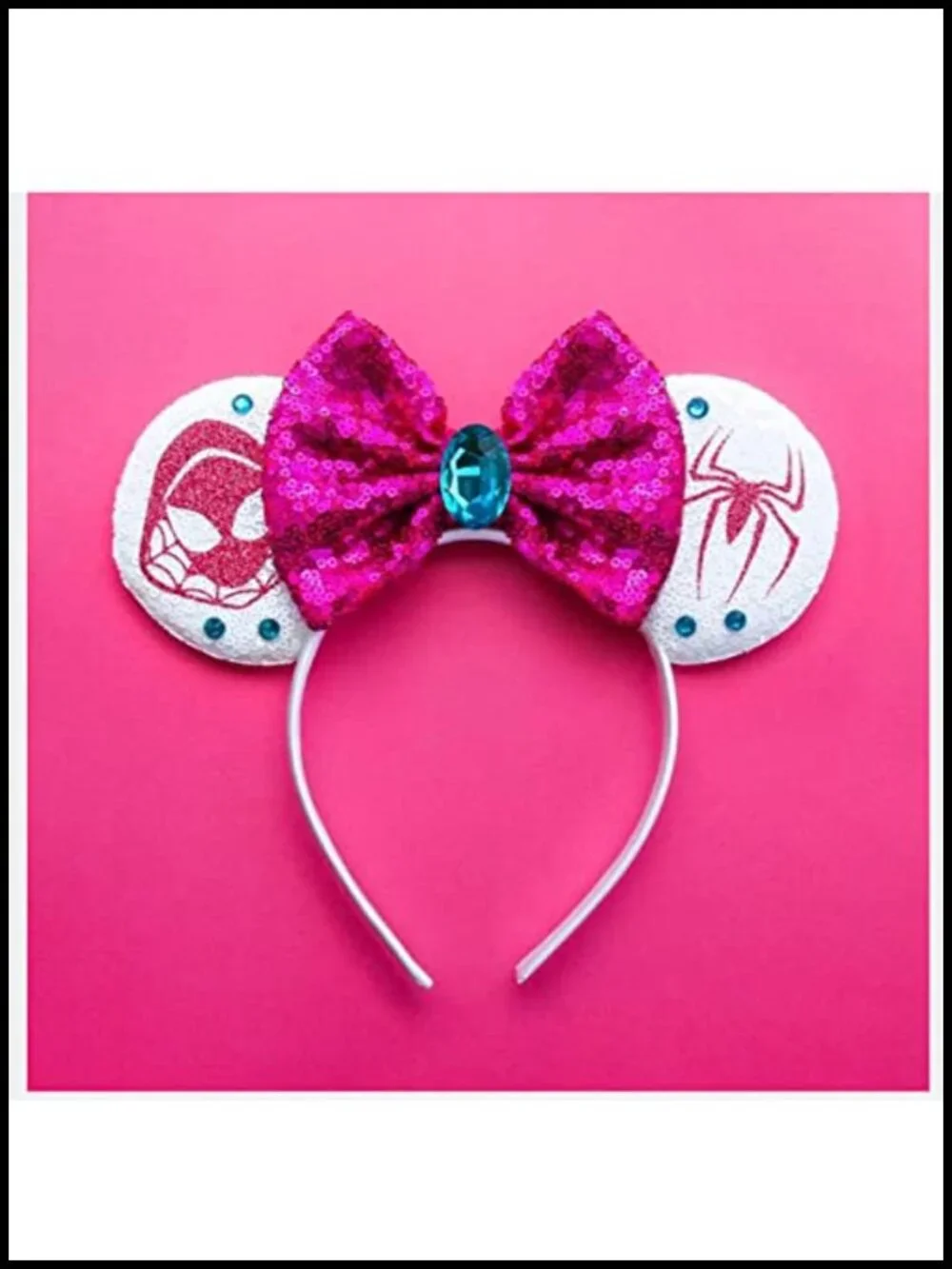 Sparkly Glitter Mouse Ears Headband for Halloween Cosplay, Superhero Accessory
